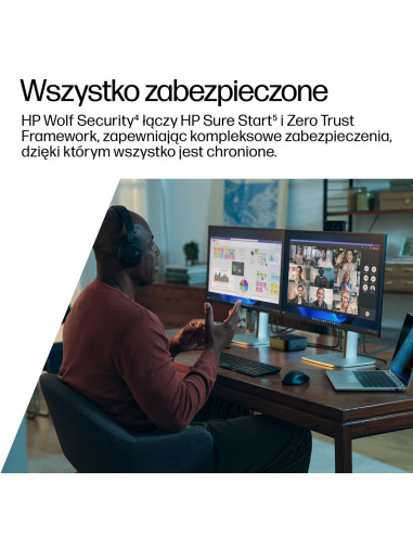 Stacja Dokująca + Zasilacz Hp Usb-C Dock G6 100W Czarna 9X3V1Ut Abb