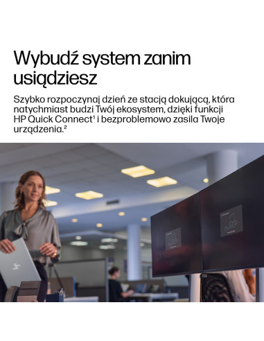 Stacja Dokująca + Zasilacz Hp Usb-C Dock G6 100W Czarna 9X3V1Ut Abb