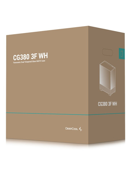 Deepcool Cg380 3F Wh Midi Tower Biały