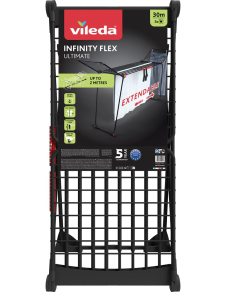 Vileda Infinity Flex Ultimate Stojak Podłogowy Czarny