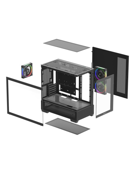 Deepcool Cg380 3F Midi Tower Czarny