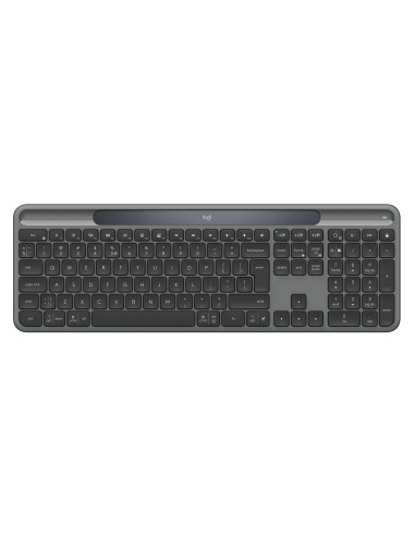 Logitech Signature Slim Solar+ K980 Klawiatura Uniwersalne Rf Wireless + Bluetooth Qwerty Uk Międzynarodowy Grafitowy