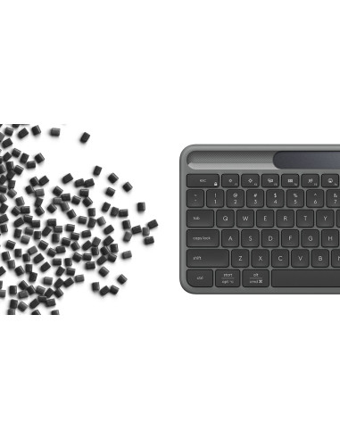 Logitech Signature Slim Solar+ K980 Klawiatura Uniwersalne Rf Wireless + Bluetooth Qwerty Uk Międzynarodowy Grafitowy