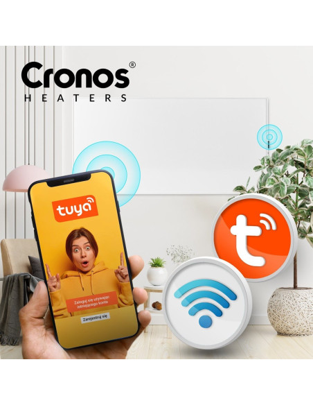 Promiennik Podczerwieni Cronos Synthelith Pro Crp-500Twp 500 W Szary Z Wi-Fi I Pilotem