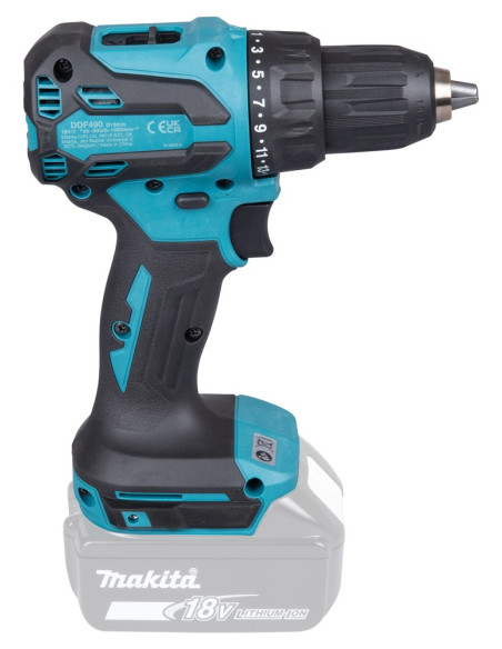 Makita Ddf490Z Wiertło 1900 Rpm Zamek Centralny 1,7 Kg Niebieski, Czarny