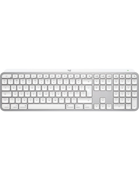 Logitech Master Mx Keys S For Mac Klawiatura Biuro Rf Wireless + Bluetooth Qwerty Amerykański Międzynarodowy Aluminium, Biały