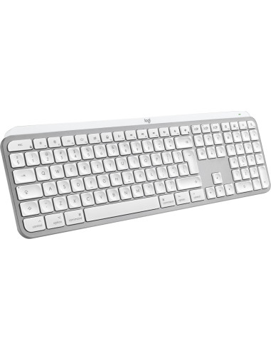 Logitech Master Mx Keys S For Mac Klawiatura Biuro Rf Wireless + Bluetooth Qwerty Amerykański Międzynarodowy Aluminium, Biały