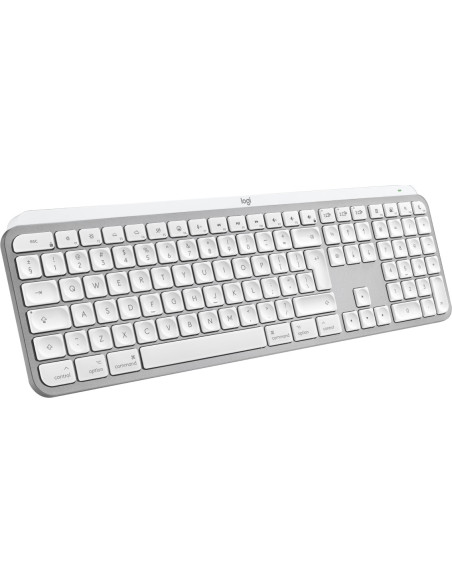 Logitech Master Mx Keys S For Mac Klawiatura Biuro Rf Wireless + Bluetooth Qwerty Amerykański Międzynarodowy Aluminium, Biały
