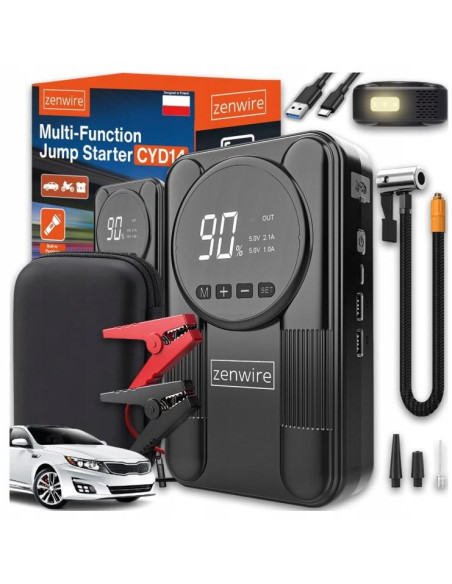 Booster Powerbank Jump Starter Kompresor Samochodowy Zenwire Cyd14