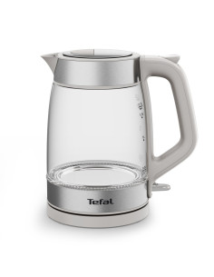 Tefal Glass Kettle Ki605B30 Czajnik Elektryczny 1,7 L 2200 W Szary, Srebrny, Przezroczysty