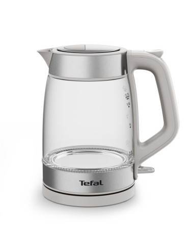 Tefal Glass Kettle Ki605B30 Czajnik Elektryczny 1,7 L 2200 W Szary, Srebrny, Przezroczysty