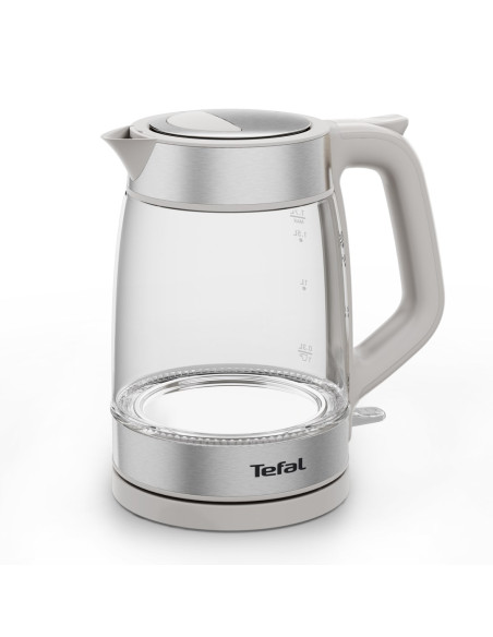 Tefal Glass Kettle Ki605B30 Czajnik Elektryczny 1,7 L 2200 W Szary, Srebrny, Przezroczysty