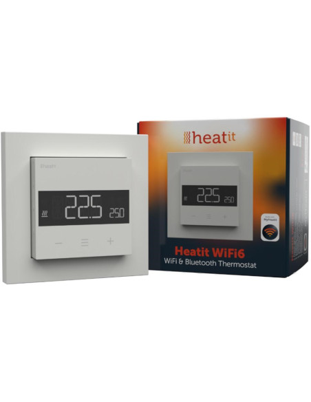 Termostat Heatit Wifi6 White Ral 9003 Wi-Fi Thermostat 3600W 16A