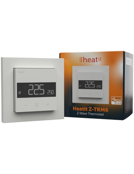 Termostat Heatit Z-Trm6 White Ral 9003 Z-Wave Thermostat 3600W 16A 868,4 Mhz