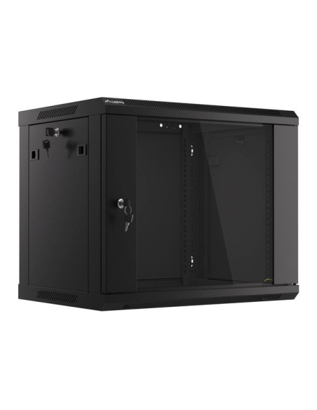 Lanberg Szafa Instalacyjna Wisząca 19'' 9U 600X450Mm Czarna (Drzwi Szklane)