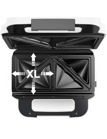 Tefal Snack Xl Sw7011 Toster 850 W Biały, Stal Nierdzewna