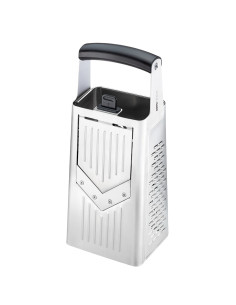 Gefu 10761 Ręczna Tarka / Spiralizer Tarka Z Pojemnikiem Czarny, Srebrny