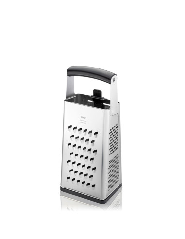Gefu 10761 Ręczna Tarka / Spiralizer Tarka Z Pojemnikiem Czarny, Srebrny