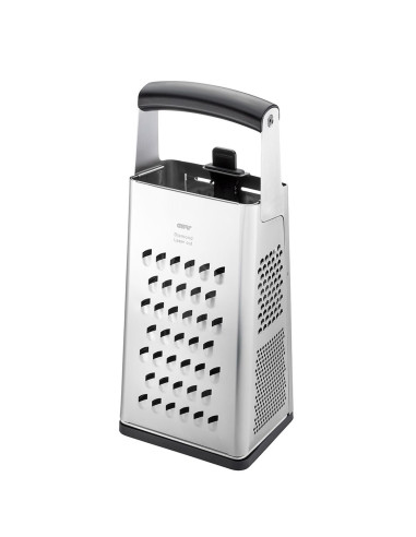 Gefu 10761 Ręczna Tarka / Spiralizer Tarka Z Pojemnikiem Czarny, Srebrny