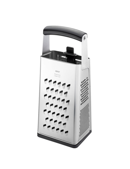 Gefu 10761 Ręczna Tarka / Spiralizer Tarka Z Pojemnikiem Czarny, Srebrny