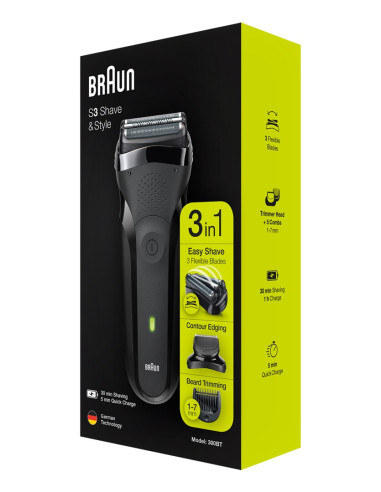 Braun Series 3 300Bt Golarka Rotacyjna Przycinarka Czarny