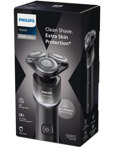 Philips X5004/00 Maszynka Do Golenia Golarka Rotacyjna Przycinarka Czarny, Srebrny