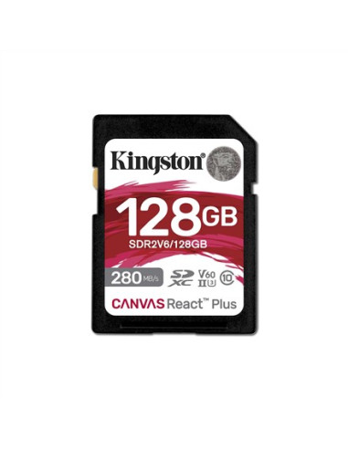 128Gb Sdxc Canvas React Plus U3/Uhs-Ii 280R/100W V60 Full Hd/4K