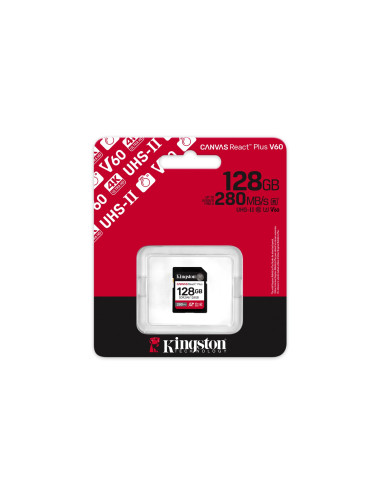 128Gb Sdxc Canvas React Plus U3/Uhs-Ii 280R/100W V60 Full Hd/4K