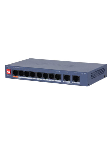Dahua Technology Cs4010-8Et2Gt-60 Przełącznik Sieciowy Zarządzany L2 Gigabit Ethernet (10/100/1000) Obsługa Poe Niebieski