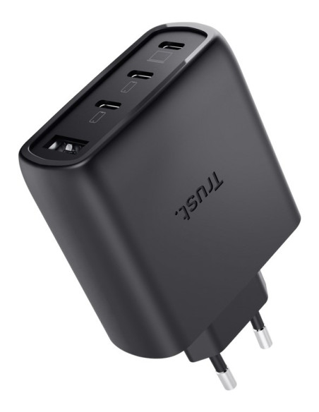 Ładowarka Trust Czarna Maxo Gan 65W 3Xc 1Xa