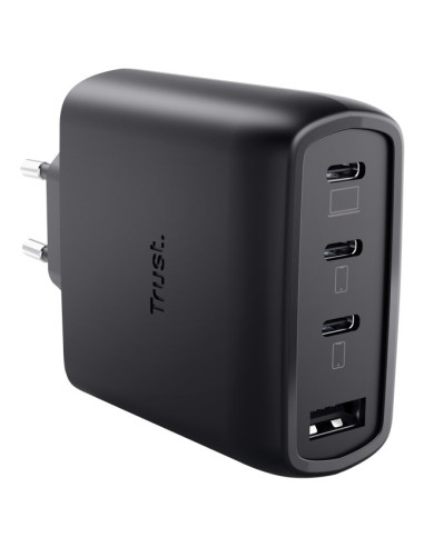 Ładowarka Trust Czarna Maxo Gan 65W 3Xc 1Xa