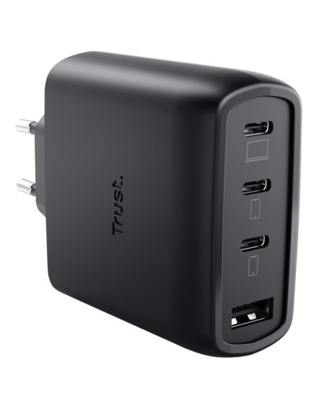 Ładowarka Trust Czarna Maxo Gan 65W 3Xc 1Xa
