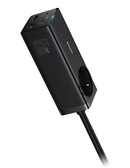 Baseus Pszm000901 Adapter Zasilający/ Inwentor Wewnętrzna 65 W Czarny
