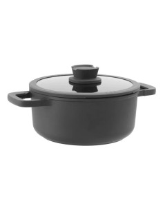 Berghoff 3950593 Garnel Do Zupy 4,4 L Czarny Aluminium, Szkło, Silikon