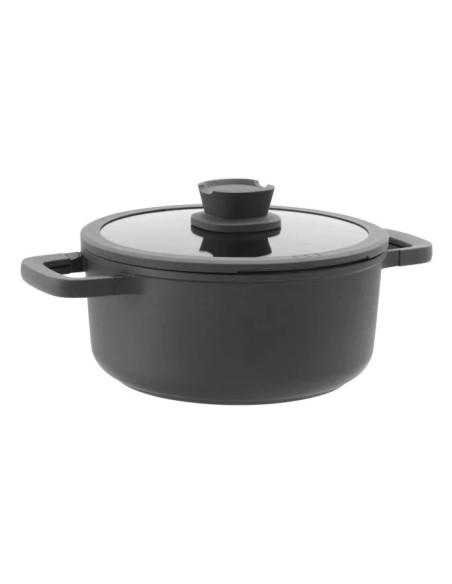Berghoff 3950593 Garnel Do Zupy 4,4 L Czarny Aluminium, Szkło, Silikon