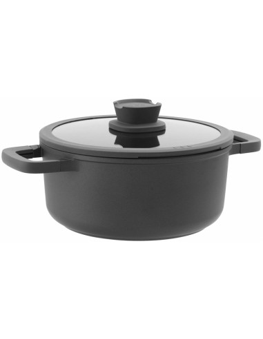 Berghoff 3950593 Garnel Do Zupy 4,4 L Czarny Aluminium, Szkło, Silikon