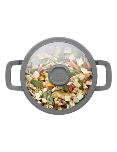Berghoff 3950593 Garnel Do Zupy 4,4 L Czarny Aluminium, Szkło, Silikon