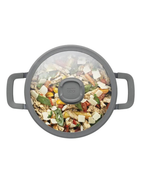 Berghoff 3950593 Garnel Do Zupy 4,4 L Czarny Aluminium, Szkło, Silikon