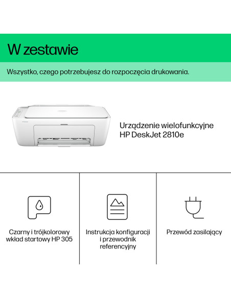 Hp Deskjet 2810E Bezprzewodowe All-In-One W Kolorze Drukarka, Kopiarka, Skaner
