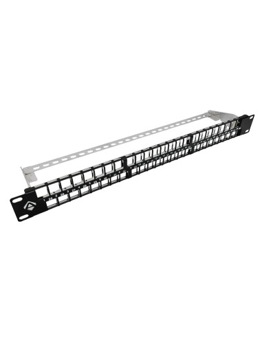 Patch Panel 19" Alantec Modularny 48 Portów 1U Z Podporą Niewyposażony