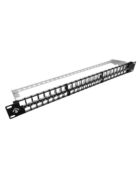 Patch Panel 19" Alantec Modularny 48 Portów 1U Z Podporą Niewyposażony
