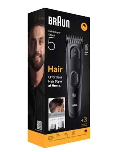 Braun Hc5530 Maszynka Do Włosów Czarny 17 Niklowo-Metalowo-Wodorkowa (Nimh)