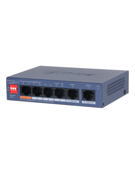 Dahua Technology Cs4006-4Et2Gt-60 Przełącznik Sieciowy Zarządzany L2 Gigabit Ethernet (10/100/1000) Obsługa Poe Niebieski