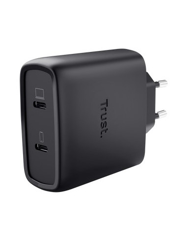 Ładowarka Trust Czarna Maxo Gan 65W 2X Usb-C