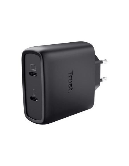 Ładowarka Trust Czarna Maxo Gan 65W 2X Usb-C
