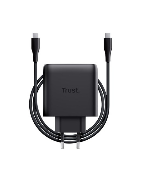 Ładowarka Trust Czarna Maxo Gan 65W 2X Usb-C