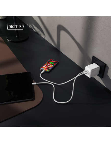 Digitus Ładowarka Usb Gan 100W, 2X Usb-C, 1X Usb-A