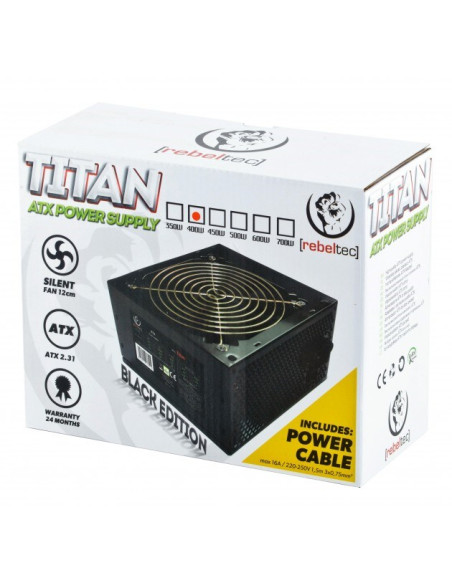 Rebeltec Zasilacz Atx Ver.2.31 Box+Kabel Titan 500