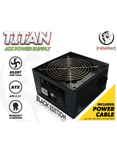 Rebeltec Zasilacz Atx Ver.2.31 Box+Kabel Titan 500