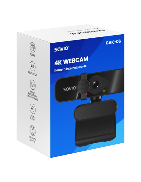 Savio Kamera Internetowa 4K Cak-06